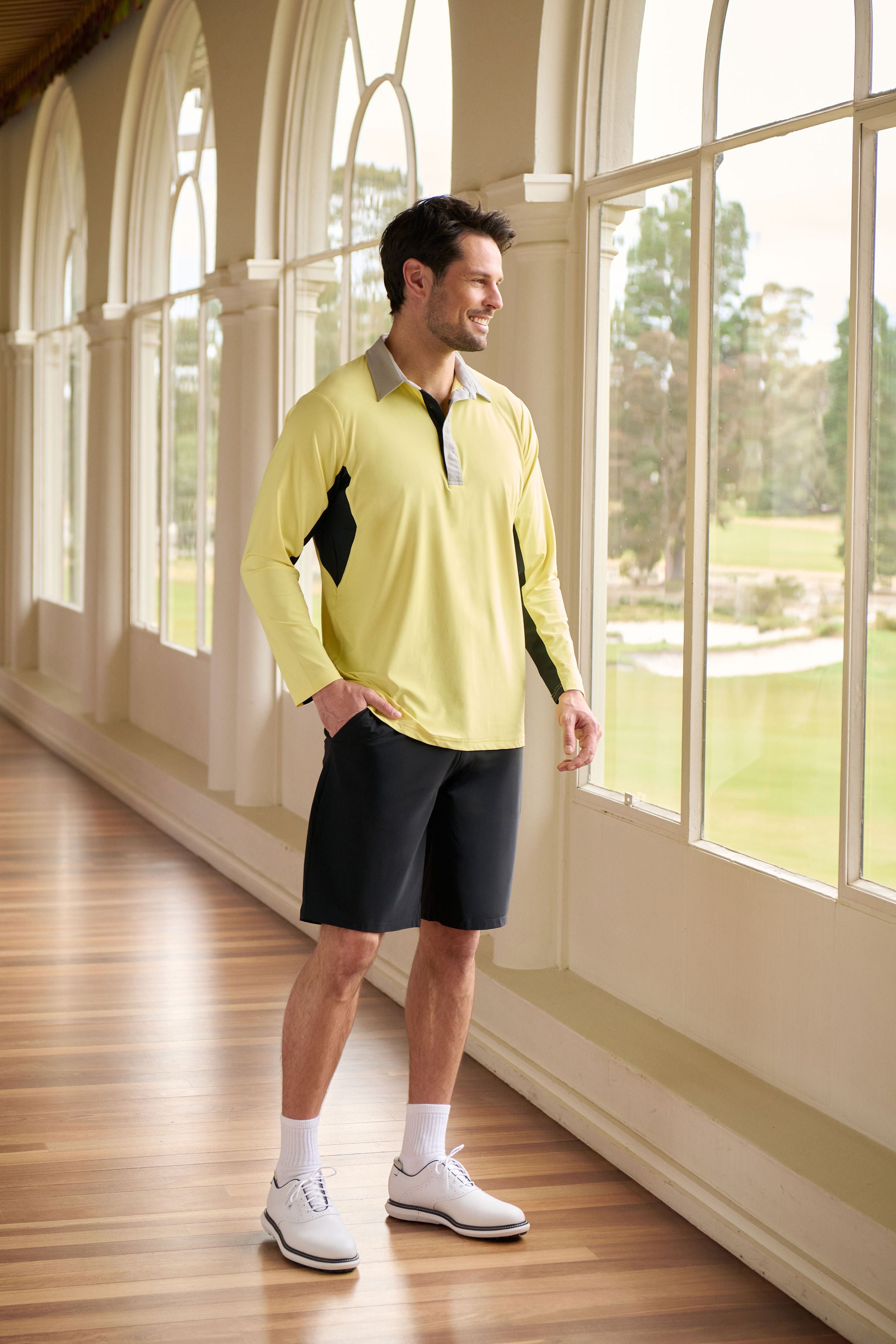 RAASAY x Challenge Long Sleeve Top - Grey, Yellow & Black