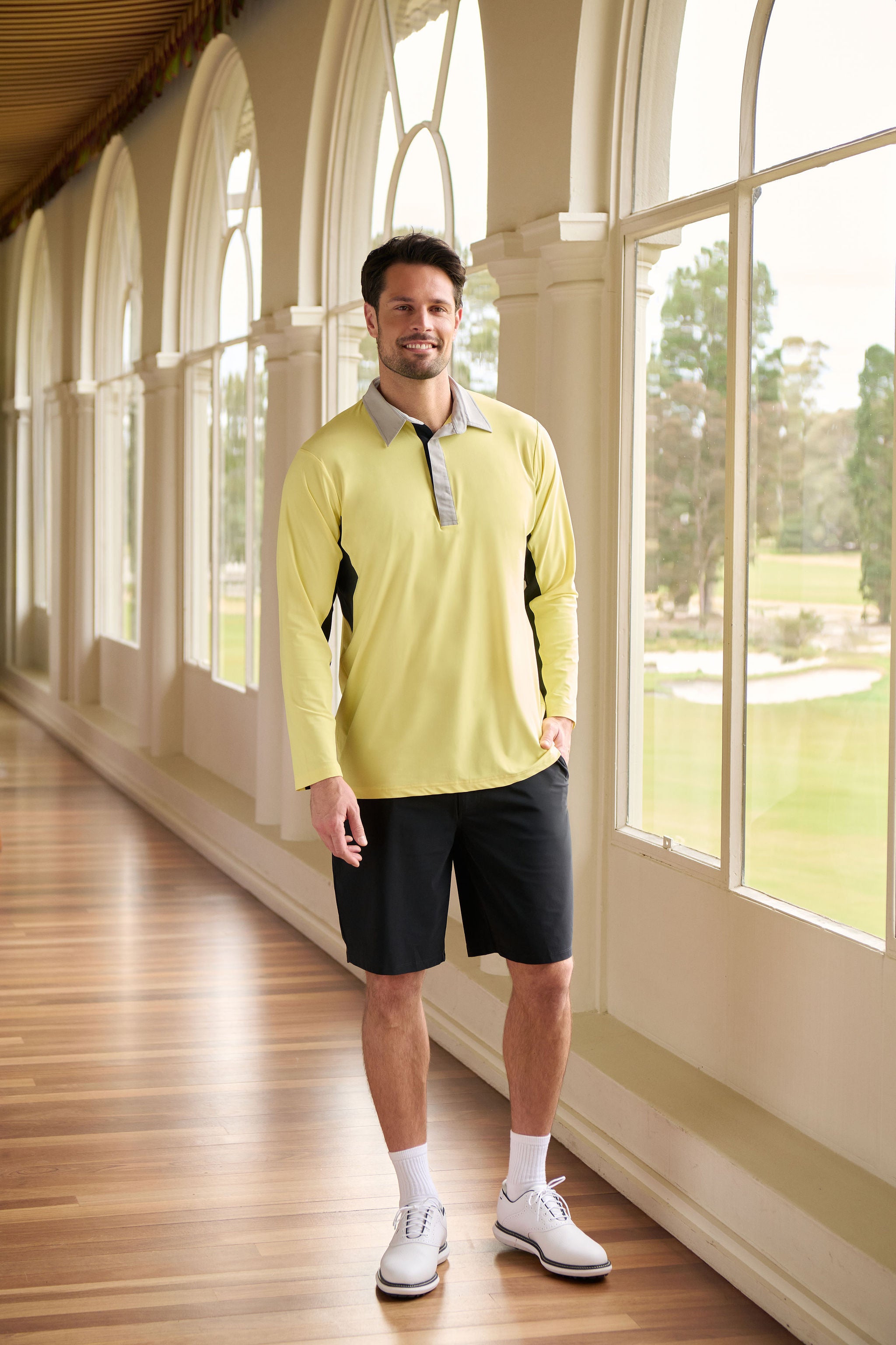 RAASAY x Challenge Long Sleeve Top - Grey, Yellow & Black