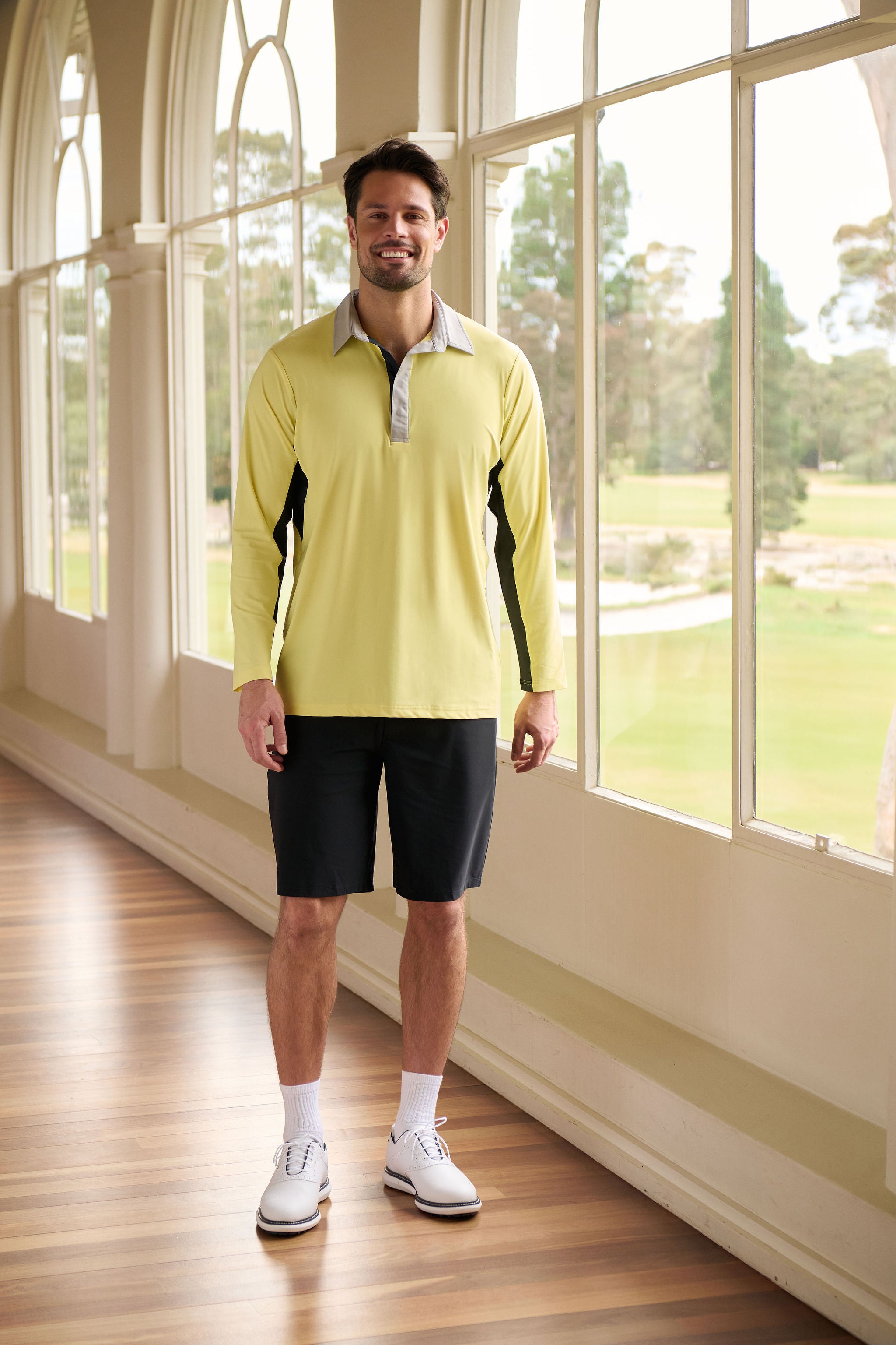 RAASAY x Challenge Long Sleeve Top - Grey, Yellow & Black