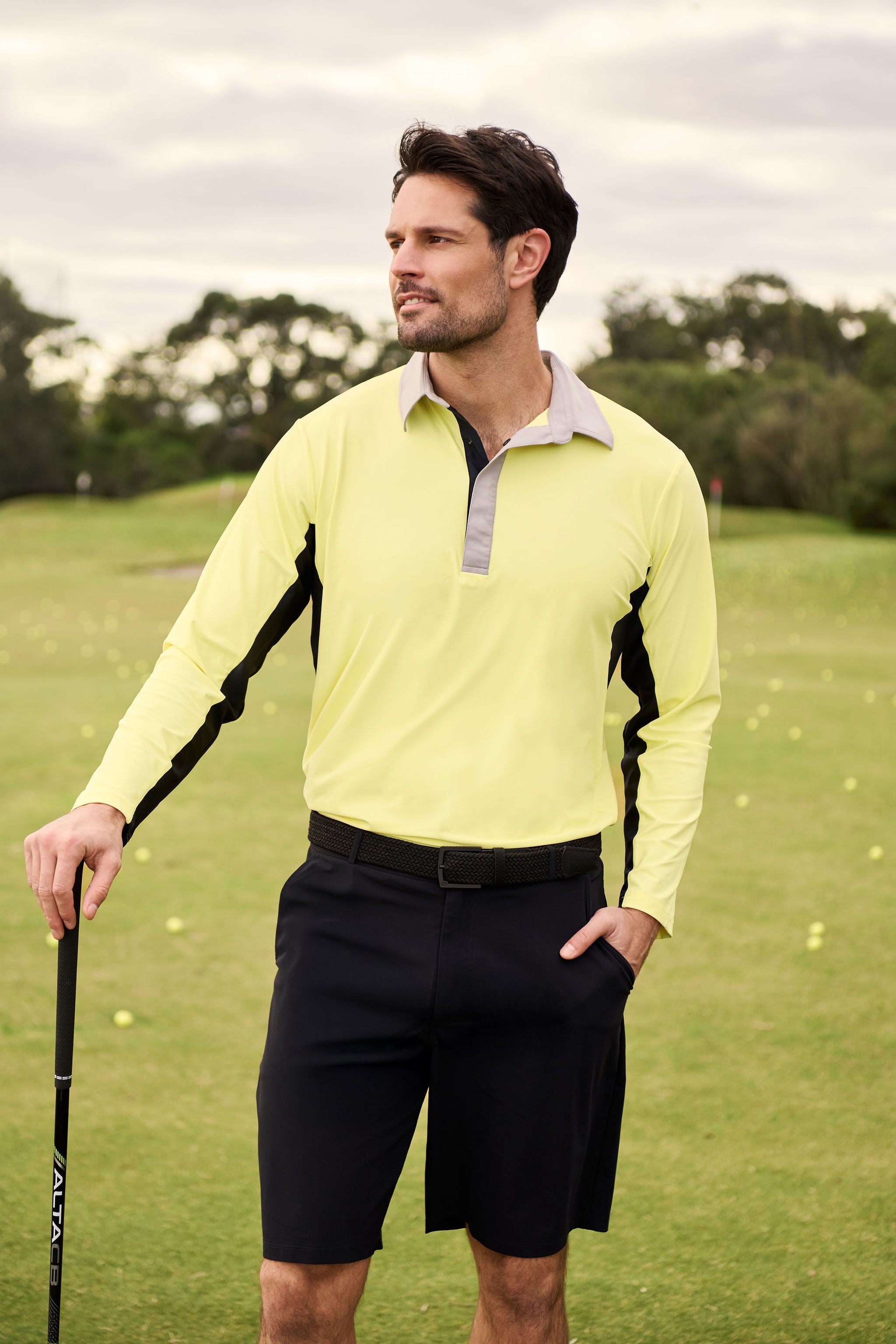 RAASAY x Challenge Long Sleeve Top - Grey, Yellow & Black