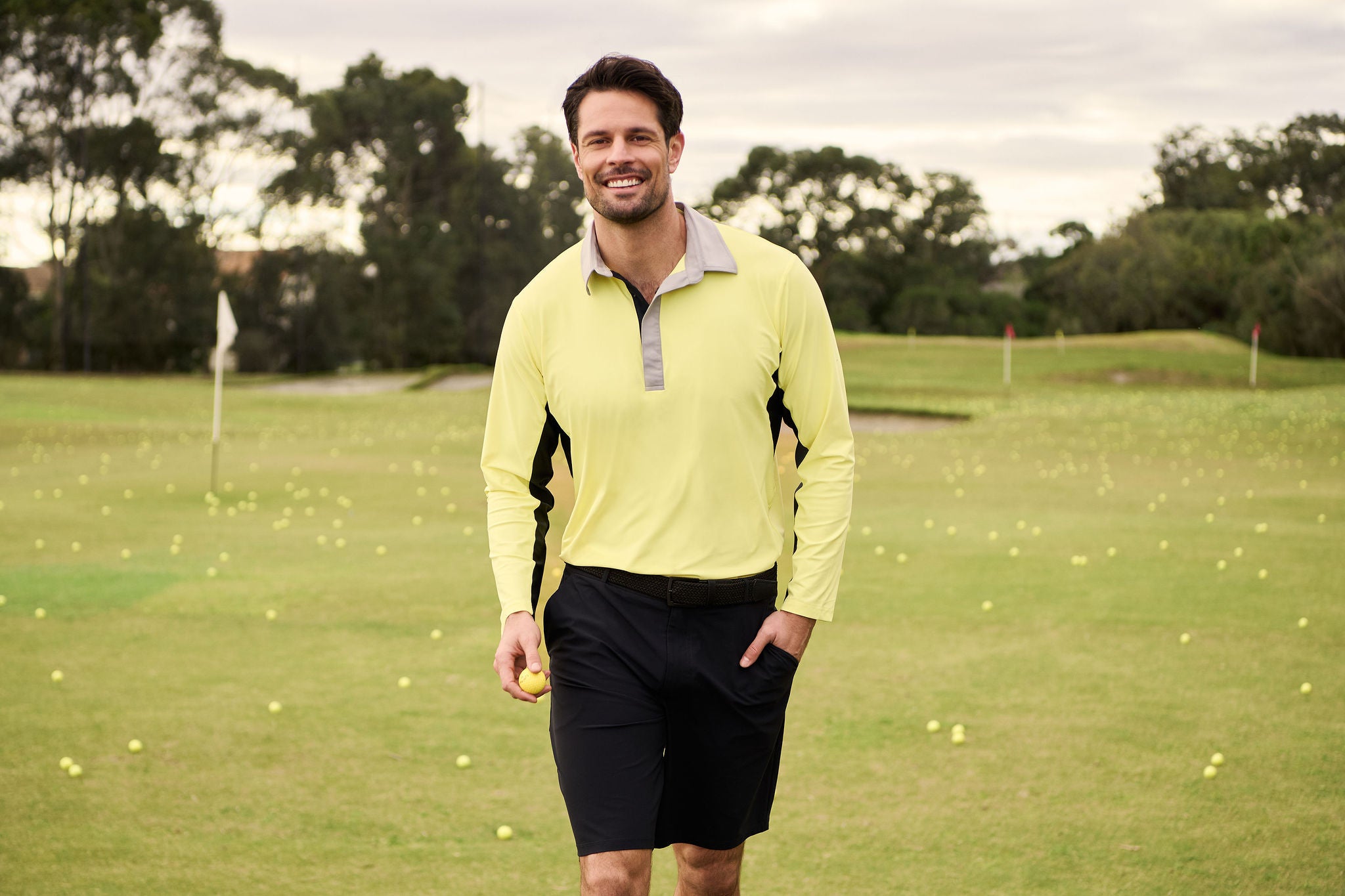 RAASAY x Challenge Long Sleeve Top - Grey, Yellow & Black