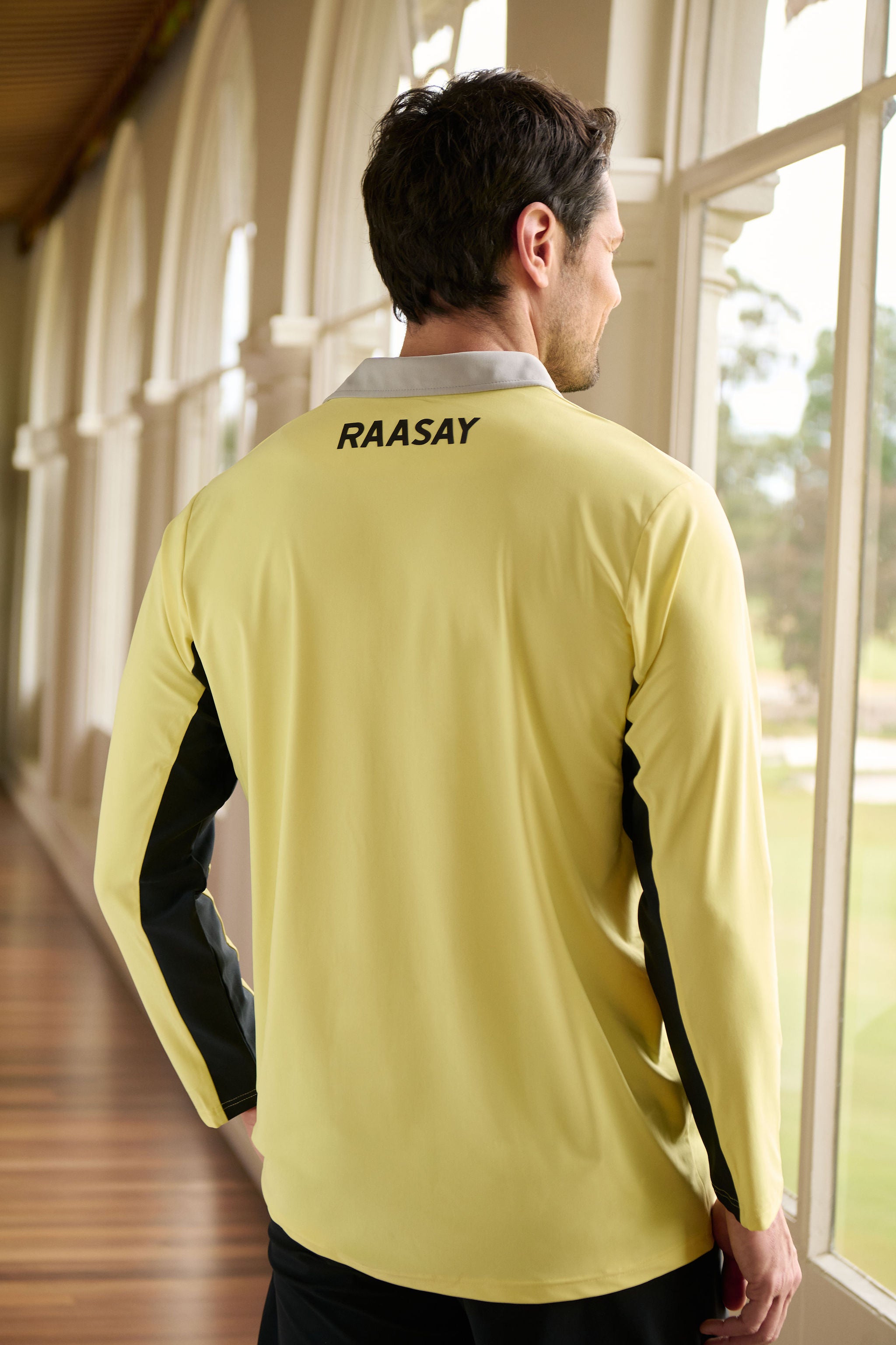 RAASAY x Challenge Long Sleeve Top - Grey, Yellow & Black
